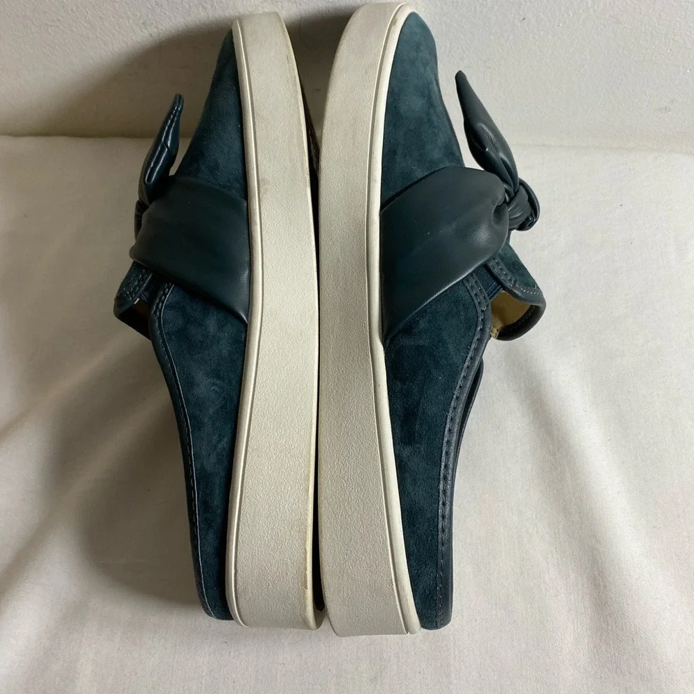 Spenco Teal Suede Bow Mules Slip On Sneakers Women Size Unknown‎ - Picture 4 of 5